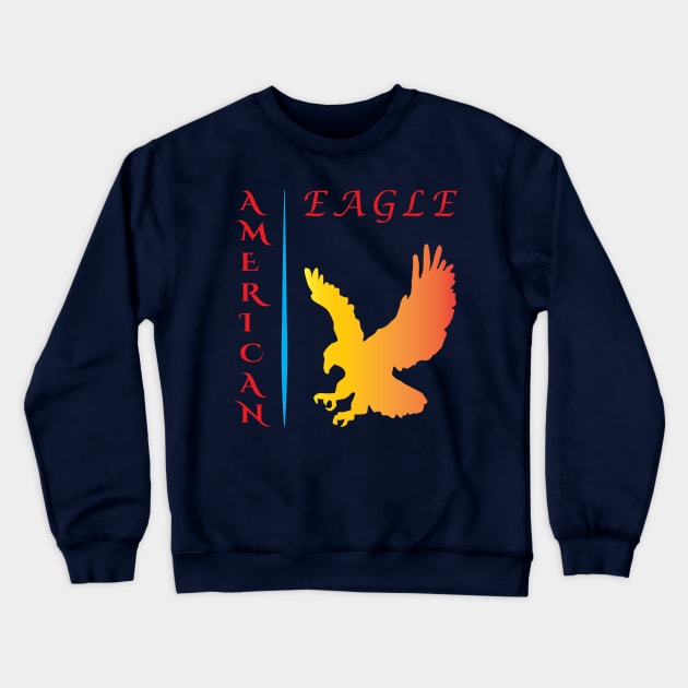 American Eagle Best Design Crewneck Sweatshirt by Eagle Funny Cool Designs